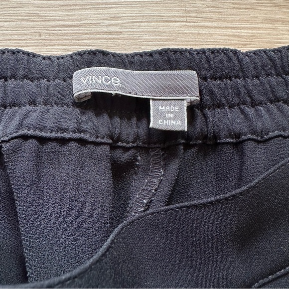 VINCE / Satin Piped Wrap Seam Pant / Navy Blue / Large - Picture 5 of 12